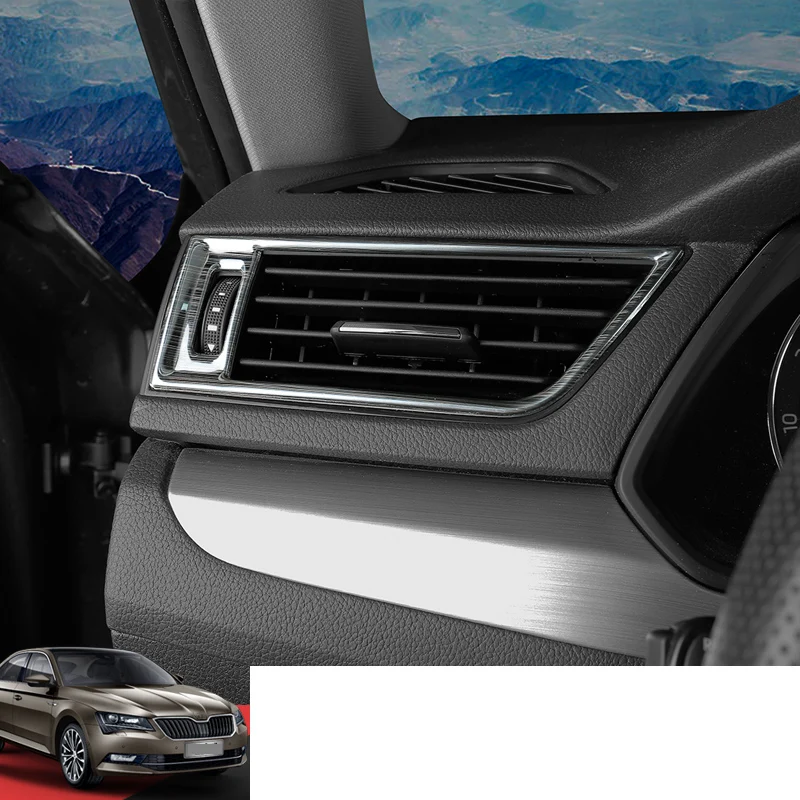 Lsrtw2017 Автомобильный Центральный контроль кондиционер планки для Skoda Superb интерьерные аксессуары для формовки