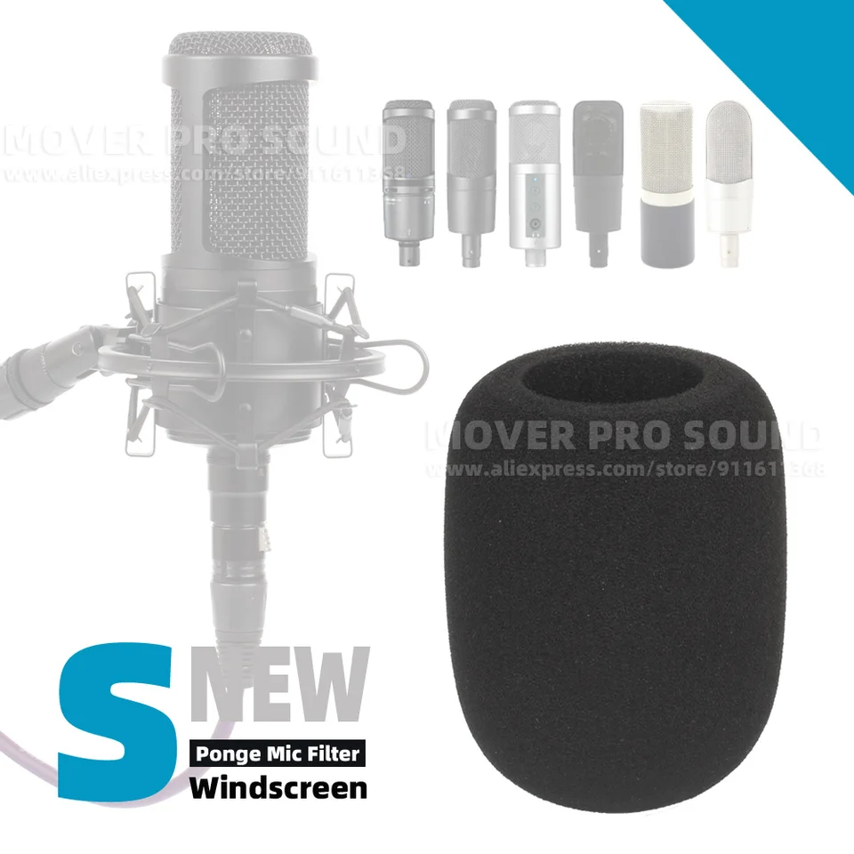 Sponge Windshield Microphone Foam Cover For Audio Technica AT 2035 2050  3035 AT2035 AT2050 AT3035 Anti Pop Filter Mic Windscreen - AliExpress