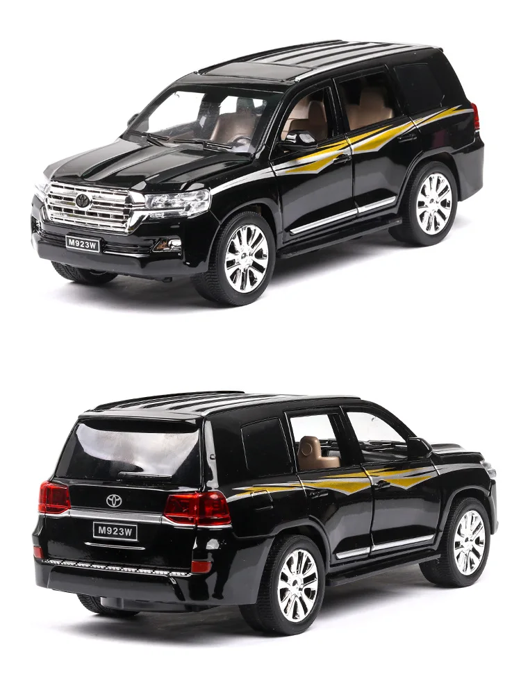 1:24 модель игрушечной машины литье под давлением металлические колеса Land Cruiser SUV моделирование музыка свет оттяните назад автомобиль коллекция дети подарки для мальчиков