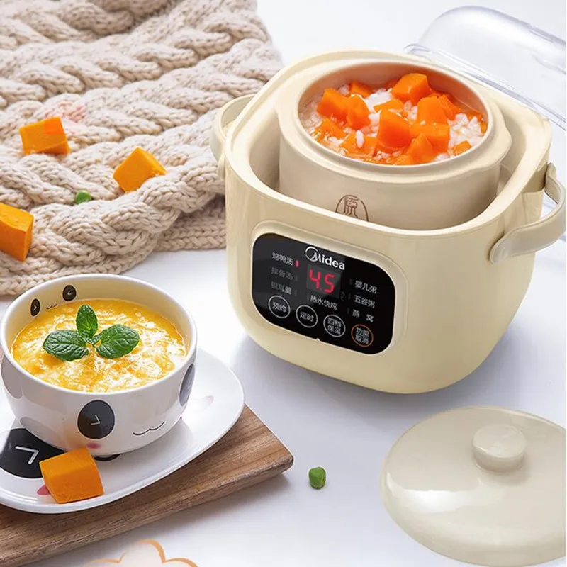 Ceramic slow cooker mini small household automatic 1-2 people health soup  pot multi-functional BB porridge kitchen appliances - AliExpress