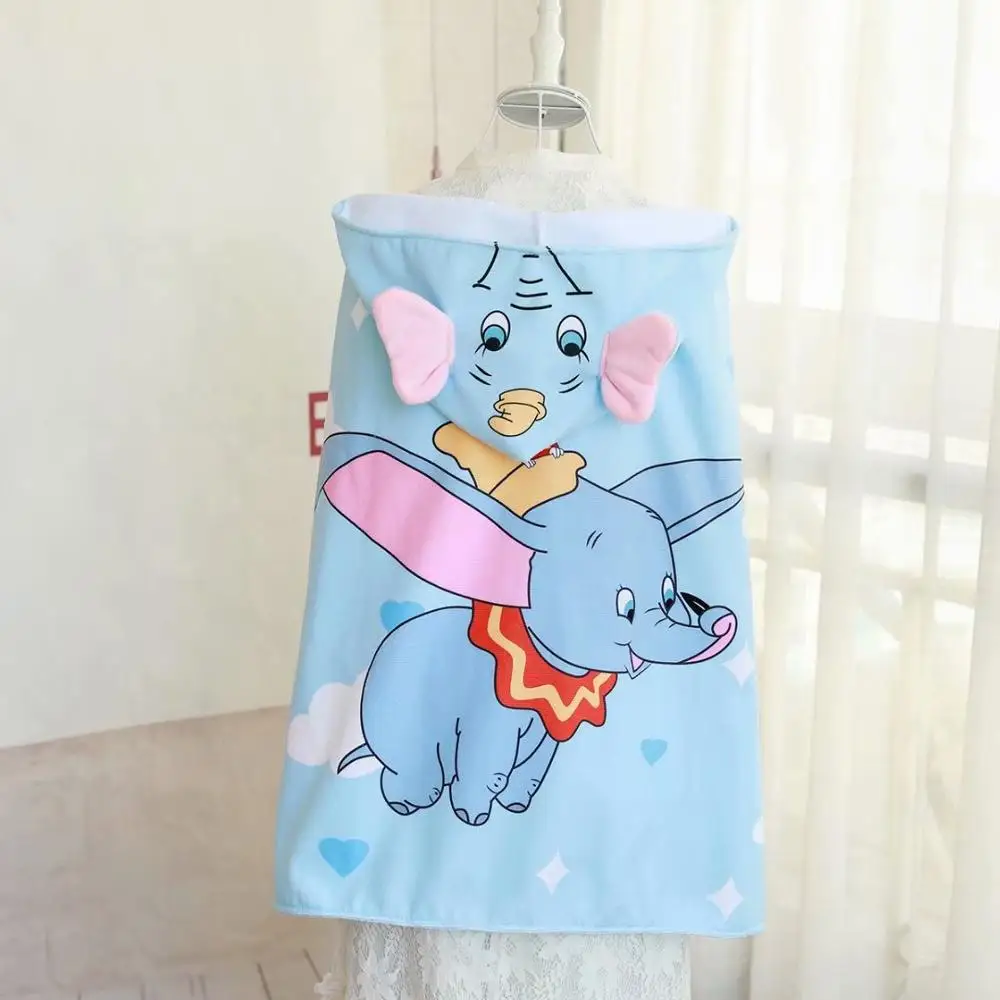 

75*100cm cartoon Disney Minnie Mickey Dumbo cloak bath towel bath towel princess bath towel boy girl baby beach towel