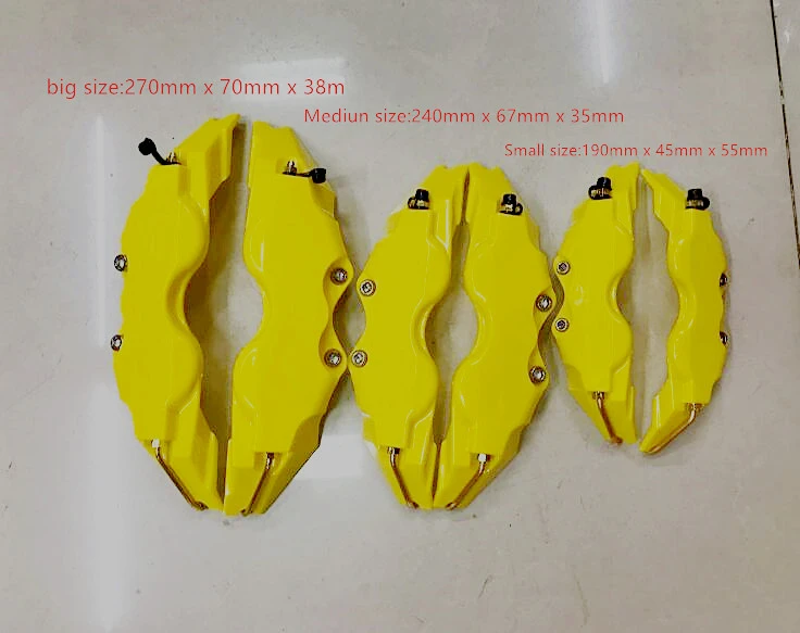 Brake Caliper Cover Front & Rear Set Universal Car Truck 3d Disc Brake