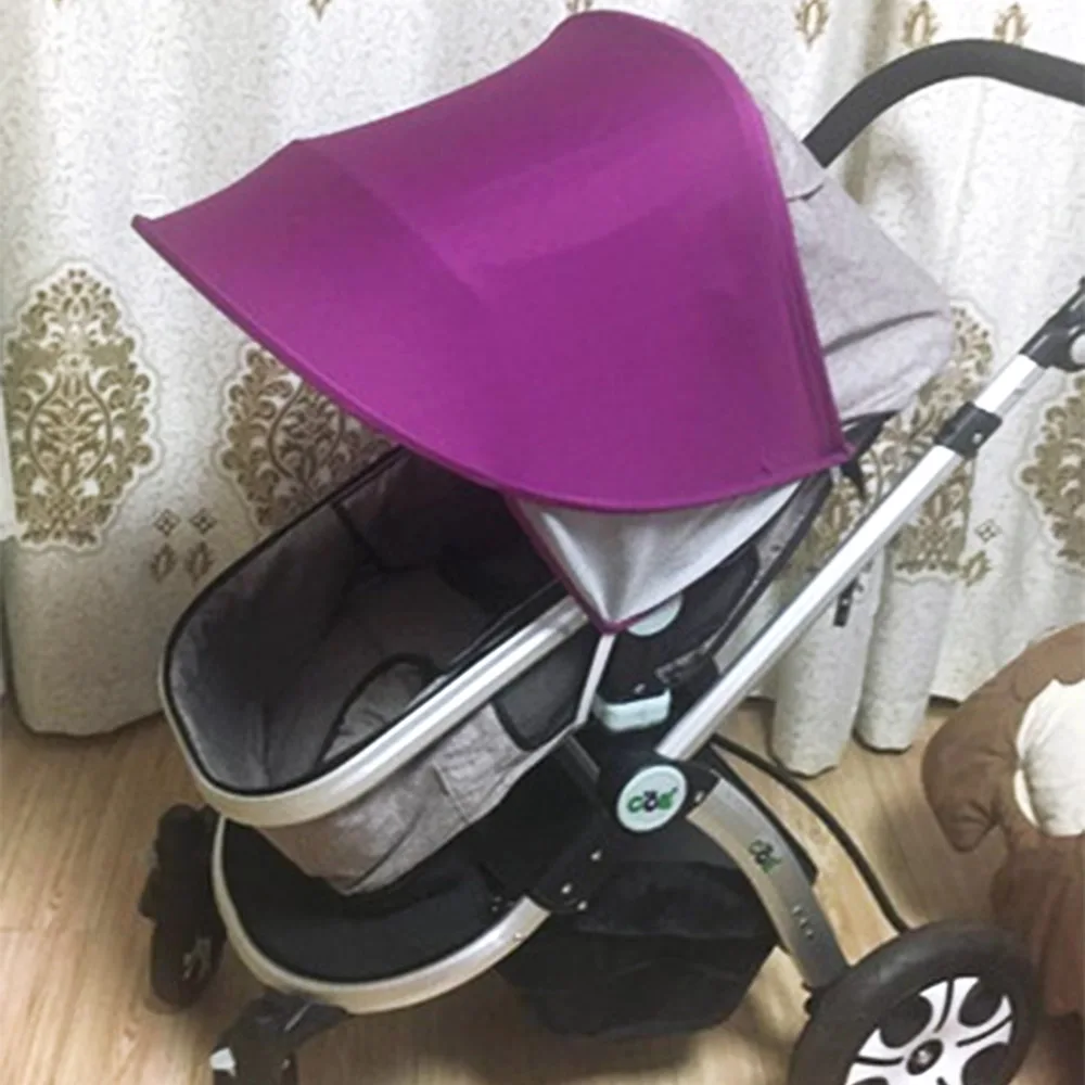 purple Аксессуары для детской коляски, защита от солнца, чехол для коляски, Солнцезащитный капюшон, детское сиденье для кресла-коляски, багги, солнцезащитный козырек, коляска, Солнцезащитный чехол - Цвет: purple