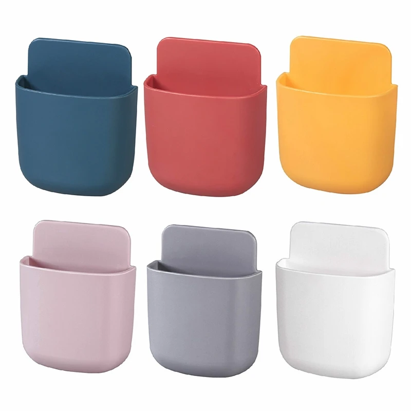 자동 접착 원격 제어 벽걸이 형 휴대 전화 홀더 스탠드 펜 정리 칫솔 홀더, 11.5x9cm 