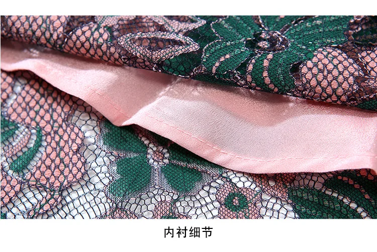 Новинка, открытое зеленое кружевное платье миди, Vestidos, повседневное, Mujer,, платье, винтажное, Осеннее, приталенное, женское платье Sukienka Jesien K6683