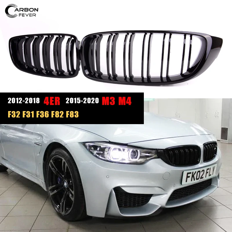 Черная радиаторная решетка из АБС-пластика для BMW F82 (M4 Coupe) F83 кабриолета) F80 (M3) 4