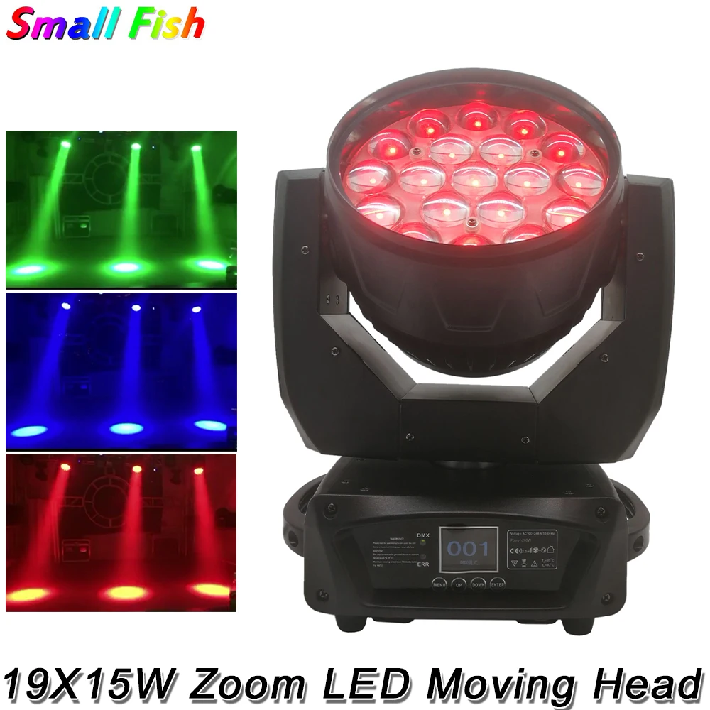 Новое поступление 19X15W RGBW Zoom круговой контроль светодиодный движущийся головной