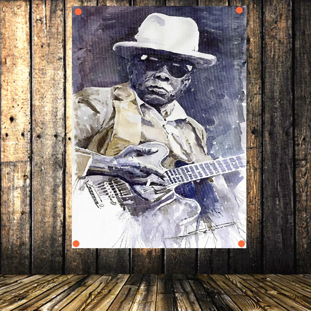 Nostalgic Music Retro Rock Band Star Poster American Country Flag Banner Tapestry Oil Painting Bar Cafe Wall Decor Gift C6 | Дом и сад