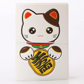 

14*10CM PVC Leather Cartoon Fortune Cat ID Card Bag Credit Card Holder Travel 3D Business Porte Carte Simple Passport Cover