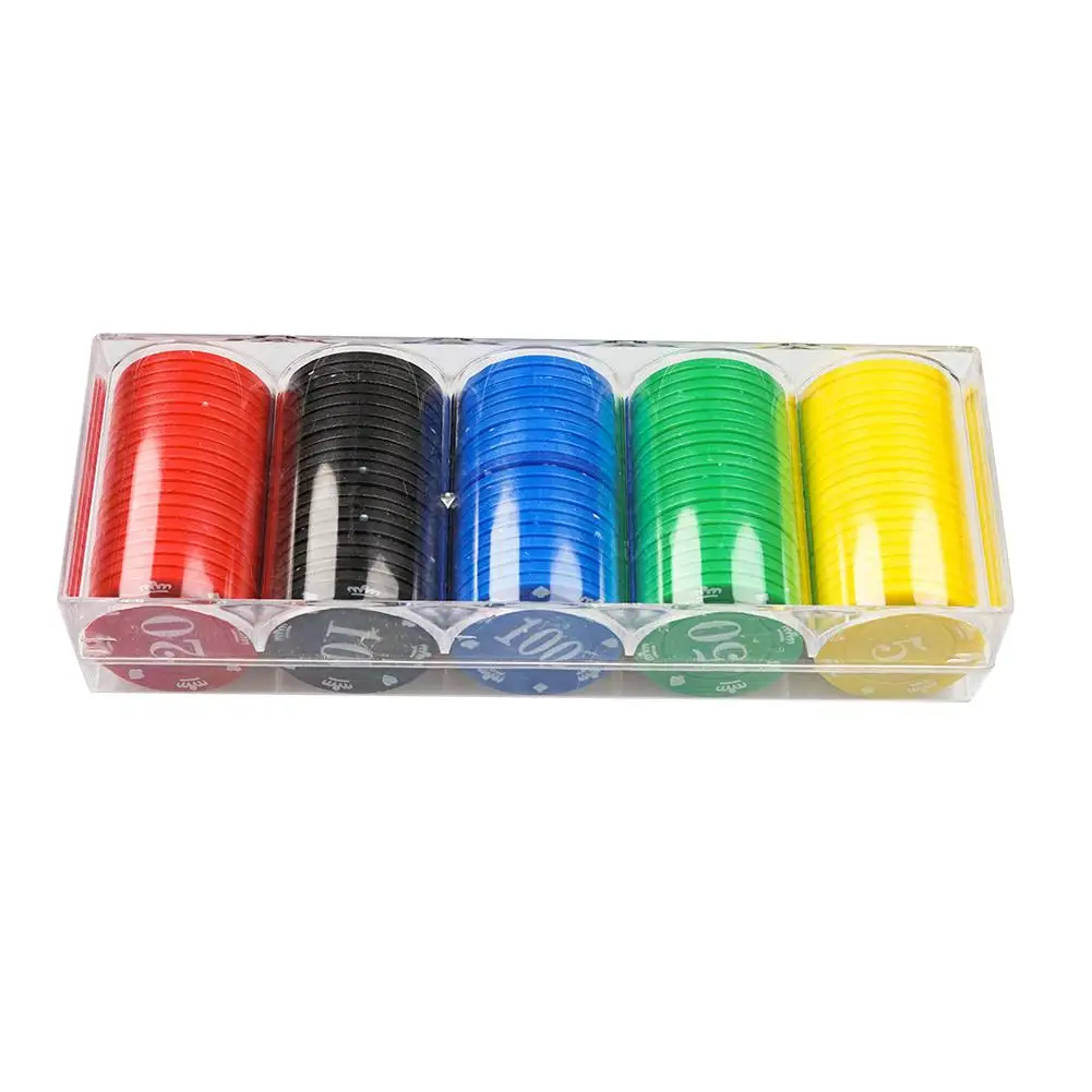 Chips Box Acrylic Plastic Fine Chips Transparent Box Casino Gambling Chips Storage Case For Chess And Entertainment