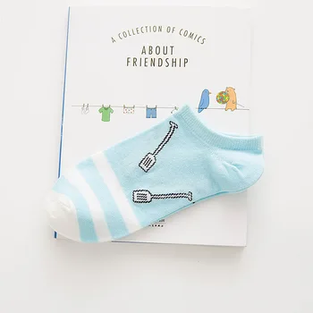 

Cotton short Socks Female and Ladies blue White Sox