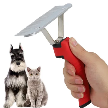 

Grooming Tool Dog Comb Professional Trimmer Shepherd Golden Retriever Cleaning Rake Shape Extra Large Flea Hair Steel Husky