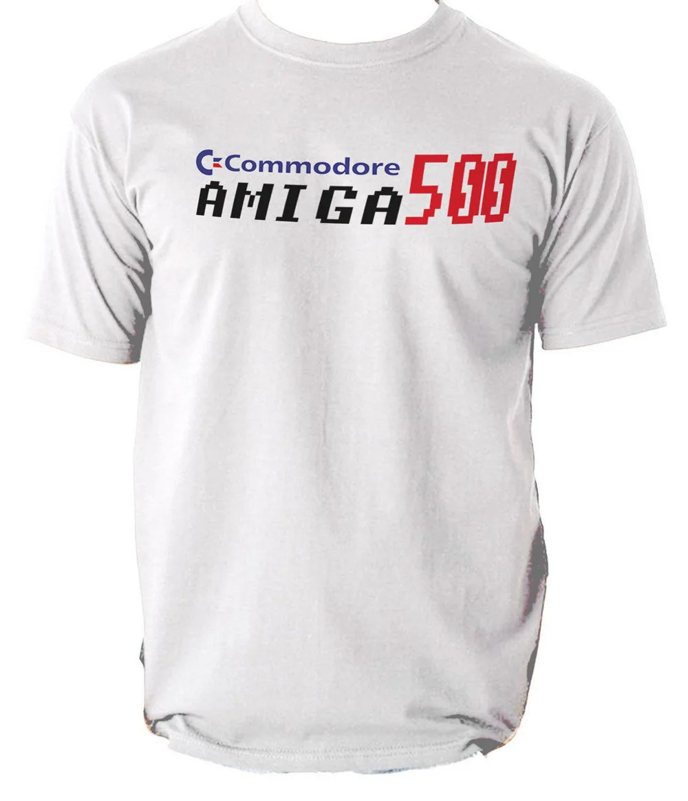 

COMMODORE AMIGA 500 COMPUTER T-SHIRT Retro 80s C64 ZX Spectrum PC Tee Shirt Casual Print Fashion