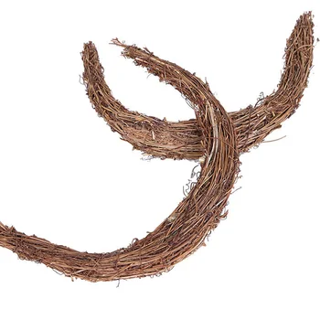 

Moon Shaped Hand-Woven Rattan Natural Dry Vine Garland Hanging Ornaments For Wedding Christmas Decoration