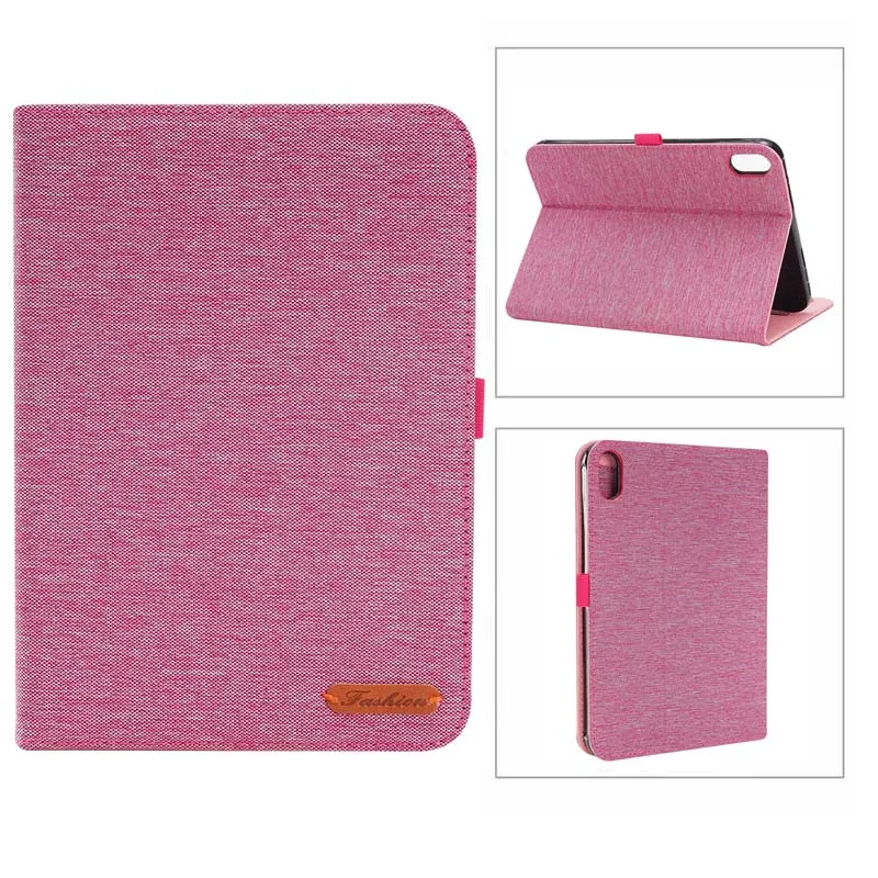 청바지 패브릭 소재 플립 케이스 iPad 미니 6 2021 6 세대 iPadMini A2567 A2568 A2569 8.3 인치 킥 스탠드 커버 홀더