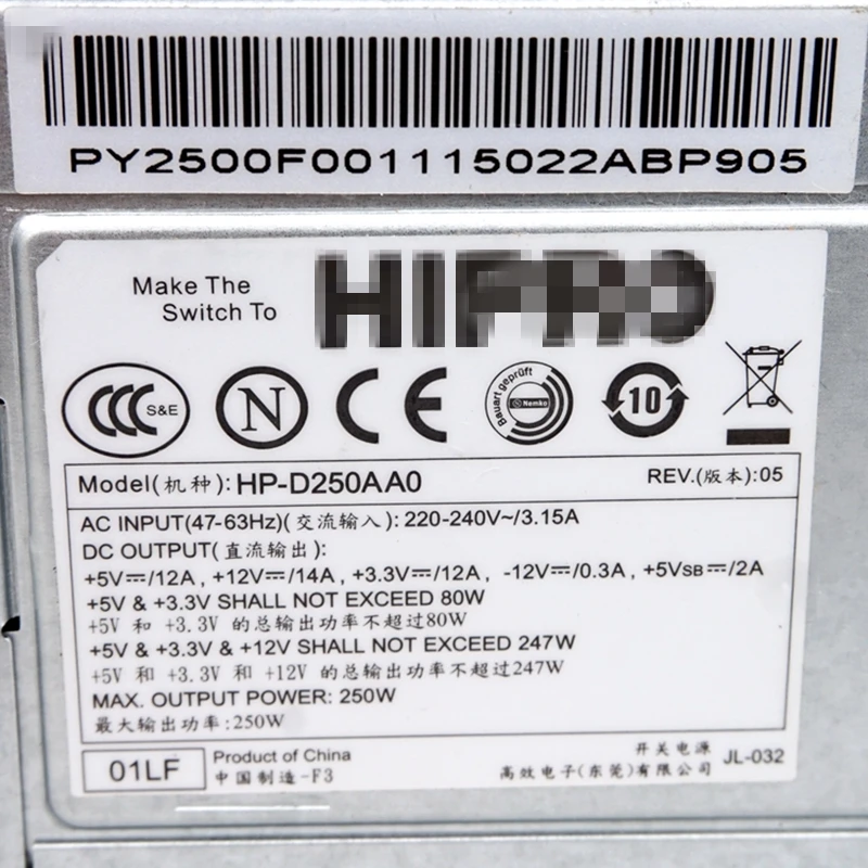 Блок питания для Dell hp lenovo Hipro SFX HTPC MICRO250W блок питания hp-D250AAO
