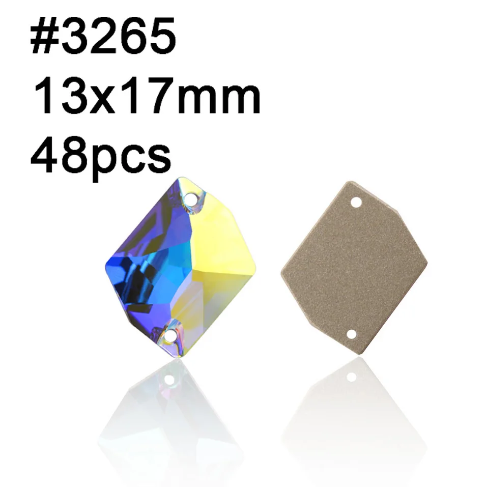 Cosmic 13x17mm 48pcs Новые Стразы всех форм шитья кристалл AB пришивные стразы плоские с оборота стразы кристаллы Пришивные декоративные камни для одежды Одежда - Цвет: Cosmic 13x17mm 48pcs