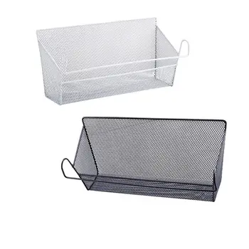 

2Pack Dormitory Bedside Storage Baskets, Mesh Origanizer Caddy for Books Phones Drinks Office Home Table Hanging Organizer Deskt