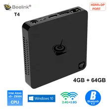 Pre-sale Beelink T4 Mini PC Intel Atom x5-Z8500 Windows 10 New Desktop PC 4GB+64GB 2.4/5.8GHz WiFi BT4.0 HDMI+DP Dual Display alfawise x5 mini pc