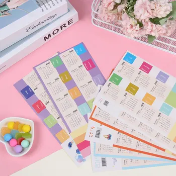 

2 Sets 2020 Monthly Calendar Sticker Diary Planner Notebook Decor Scrapbook Decorative Stickers Index Label Schedule Statinery