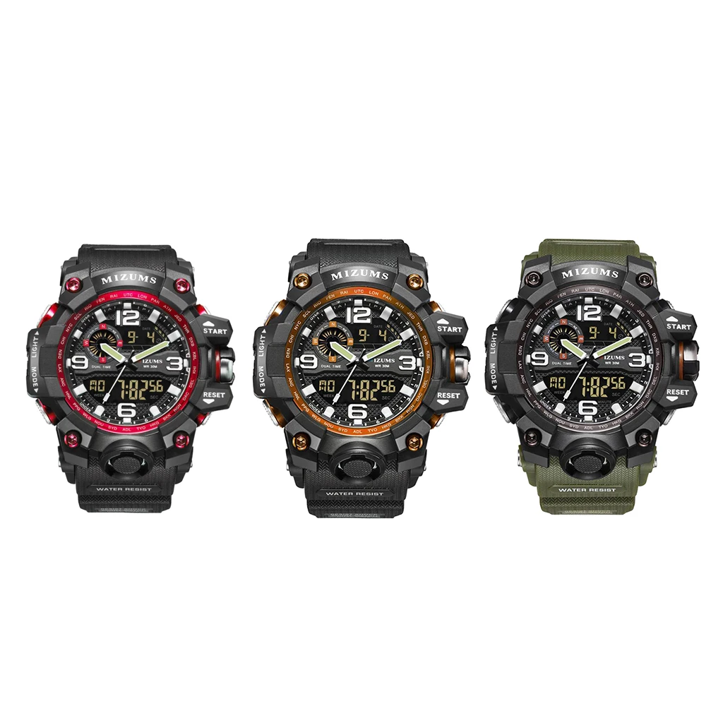 

Outdoor Sports Wrist Watch Digital Wristwatch Electronic Waterproof Quartz Wristwatches with Large Dial for Men