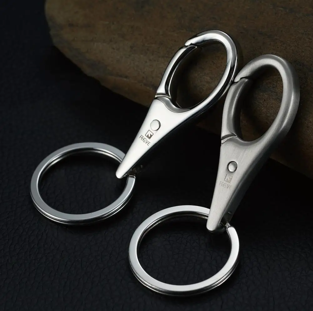 304 Stainless Steel Waterdrop Shape Men Woman Keychain Simplicity Car Key Chain Key Ring Holder Bag Charm Pendant Trinket Gift