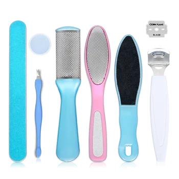 

8Pcs/Set Professional Manicure Foot Pedicure File Foot Grater Care Tools File Rasp Heel Grater Hard Dead Skin Callus Tool Kit