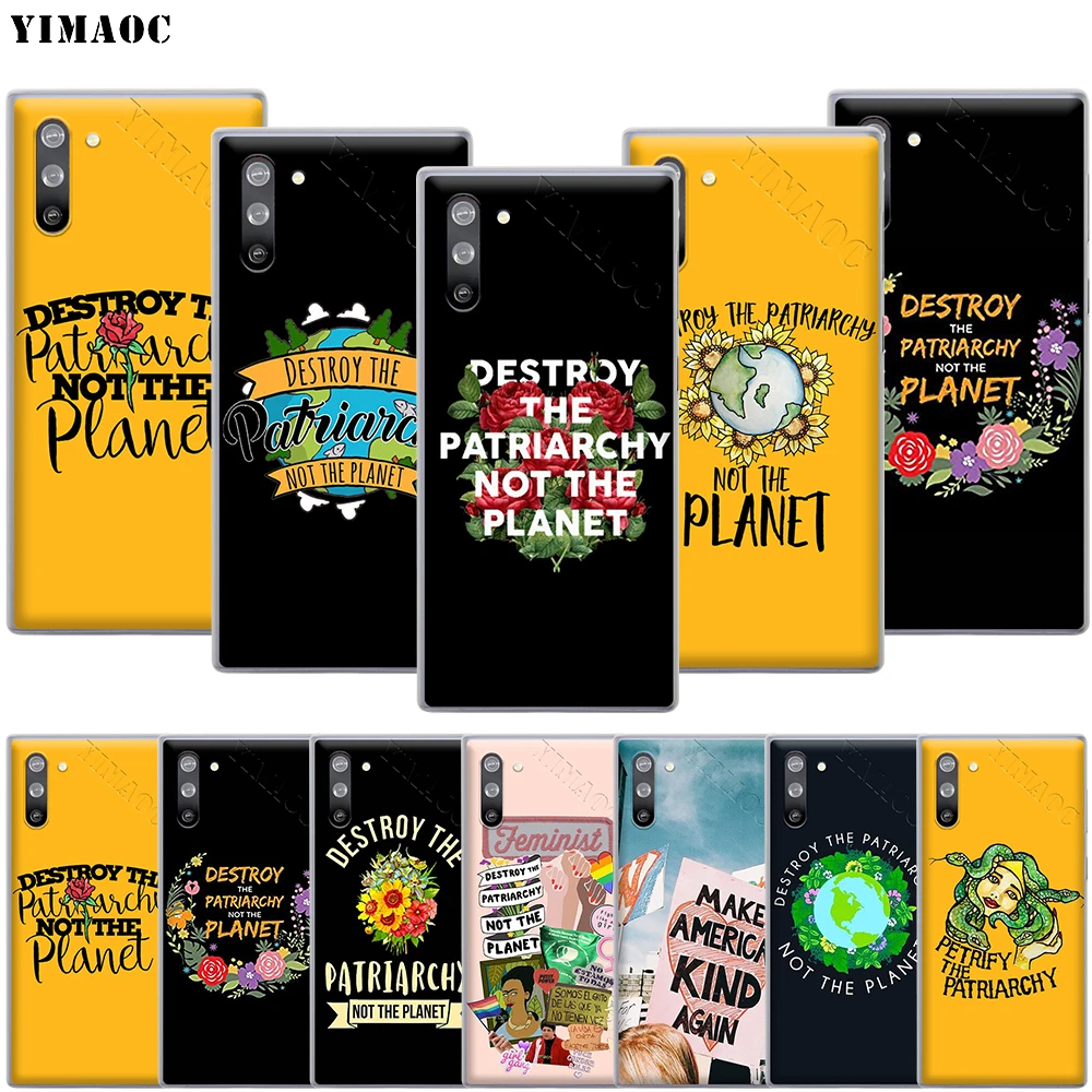 YIMAOC уничтожить патриархат не планета чехол для samsung Galaxy S10 S9 S8 S7 плюс A70 A60 A50 A40 A30 A20