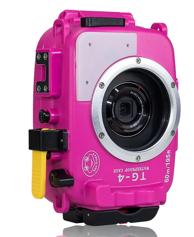 Seafrogs для Olympus TG4 камера Дайвинг водонепроницаемый корпус 60 м/195фт чехол для камеры подводный защитный корпус - Цвет: Розовый