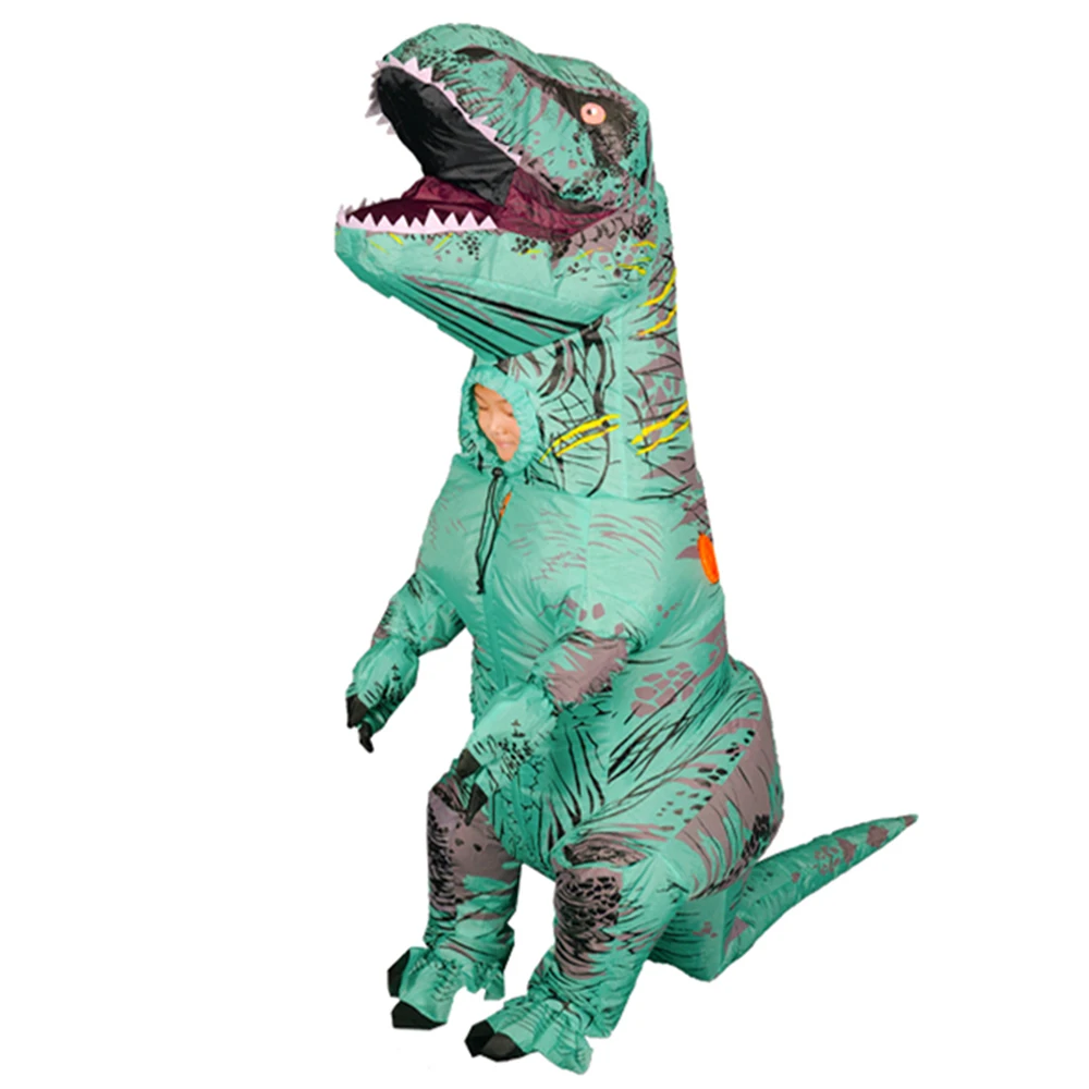 Kids Mascot Inflatable Dinosaur Costume T REX Boys Girls Party Dress Up Costumes Dino Halloween Cosplay Fancy Cartoon Dress Toys Kids Mascot Inflatable Dinosaur Costume T REX Boys Girls Party Dress Up Costumes Dino Halloween Cosplay Fancy Cartoon Dress Toys