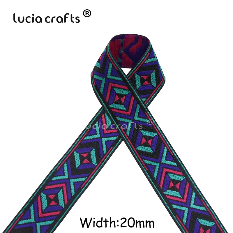 Lucia crafts 1 ярд/лот Этнические вышитые жаккардовые ленты отделка DIY для украшения ручной работы швейная одежда головные уборы Q0701 - Цвет: Style 28  20mm