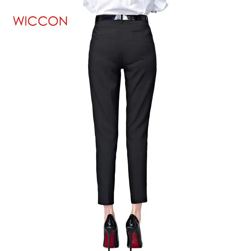 Формальные женские брюки с высокой талией и карманом OL Стиль рабочие 2020 весна