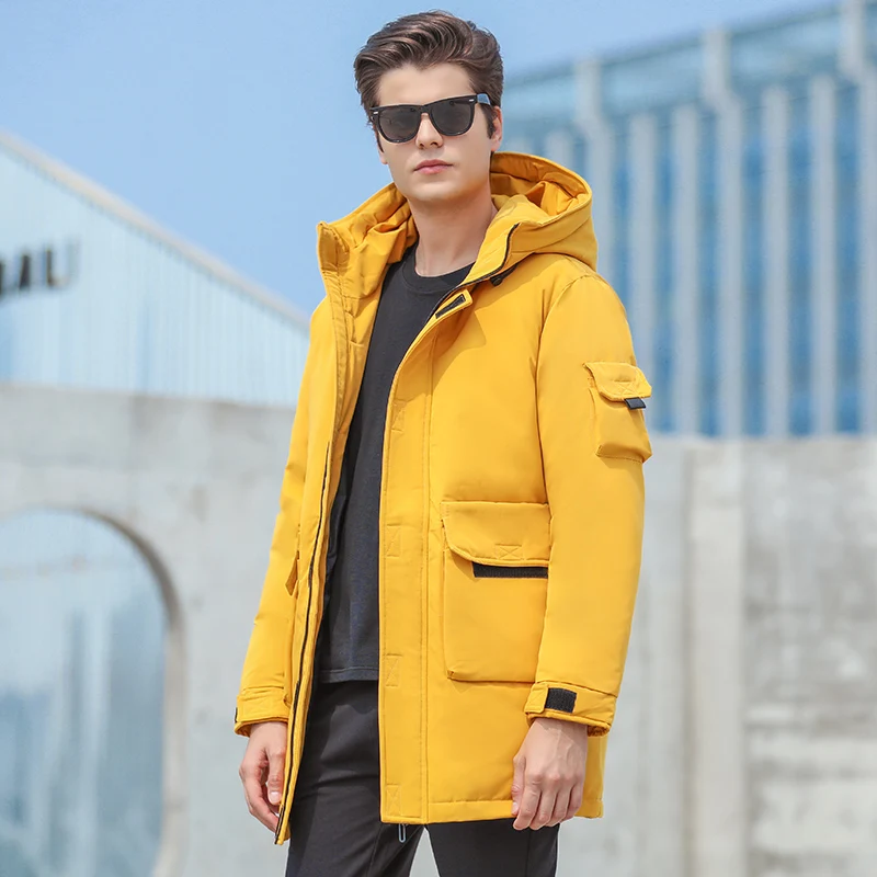 30 Degrees Windproof White Duck Down Jacket Men Winter Brand Down Coat High Quality Thick Warm Snow Parka Overcoat Hooded