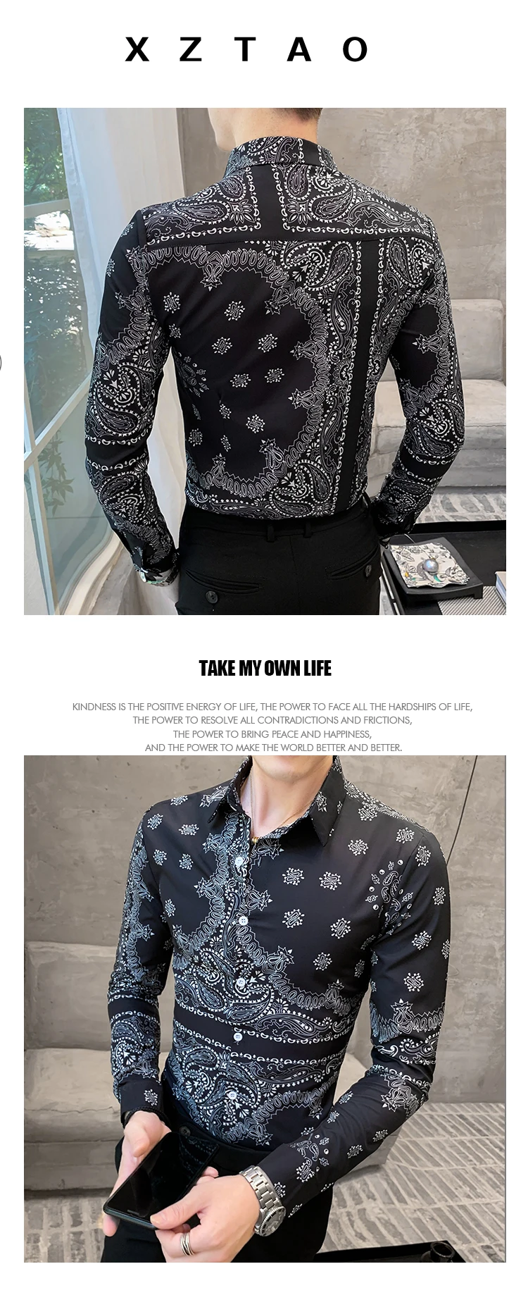 Певица Camisa Homem Пром Печать рубашка с длинным рукавом Camisa Social Masculina Chemise noøl Homme Heren Hemden вечерние Клубные рубашки для мужчин