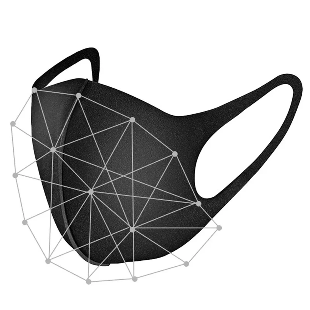 

Outdoor Sports Protective mask Odor-free Riding Dust-proof and Anti-fog Pitta Mask Sponge Black 1PC