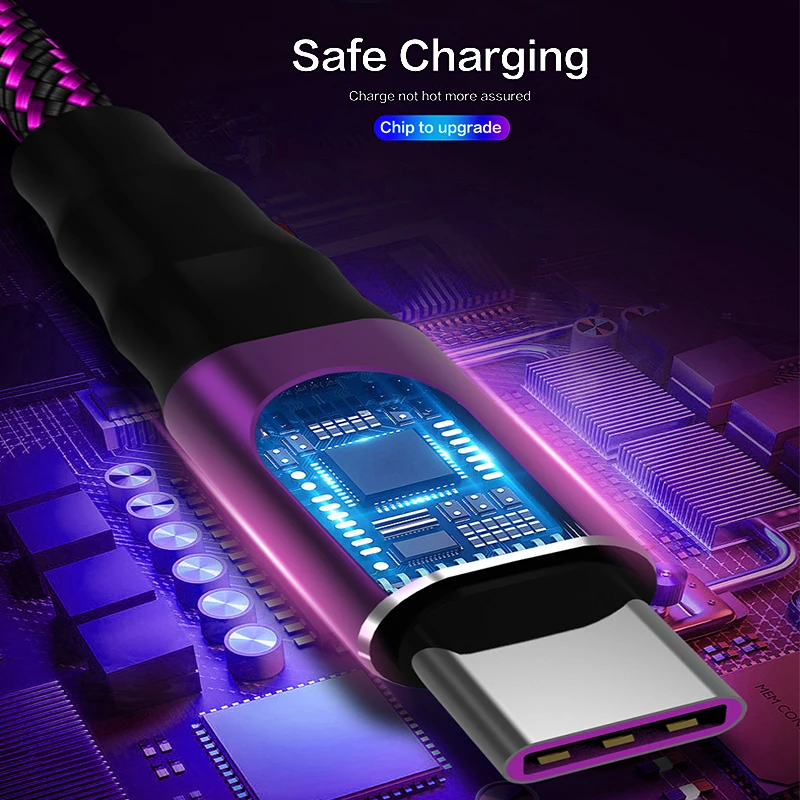 Кабель 5A type-C для samsung S7 Xiaomi Micro USB кабель для быстрой зарядки и передачи данных для huawei mate 30 usb type-C зарядное устройство для телефона