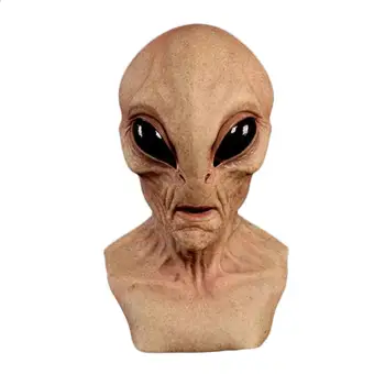 

Alien Latex Mask Halloween Creepy Mask UFO Big Eyes Alien Full Head Party Mask Adults Masquerade Costume Party Cosplay Mask