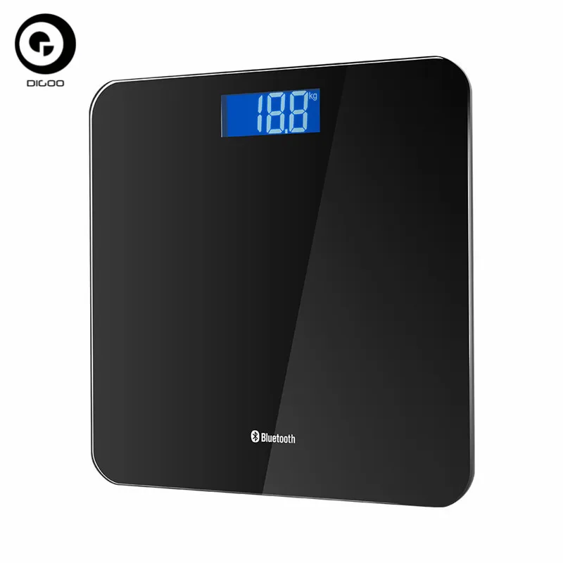 Digoo DG-B8025 lcd Bluetooth весовые весы Измерение веса человеческого тела приложение запись отслеживание весы черный