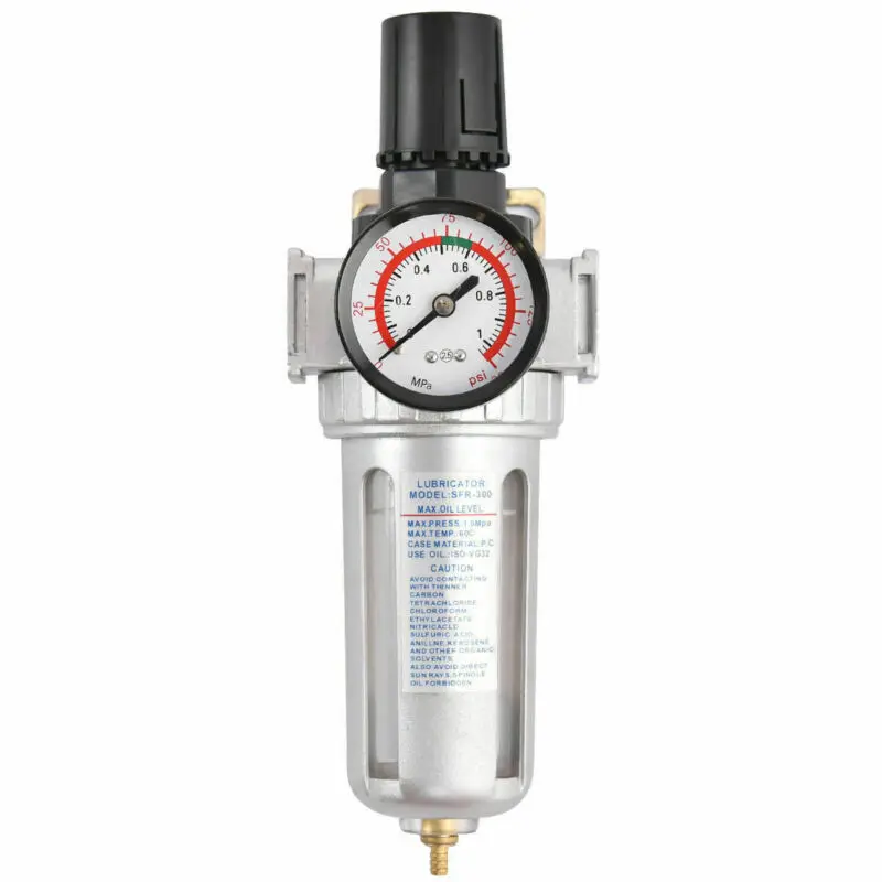 

SFR300 3/8'inch Air Pressure Regulator Filter Water Separator W/ Pressure Gauge