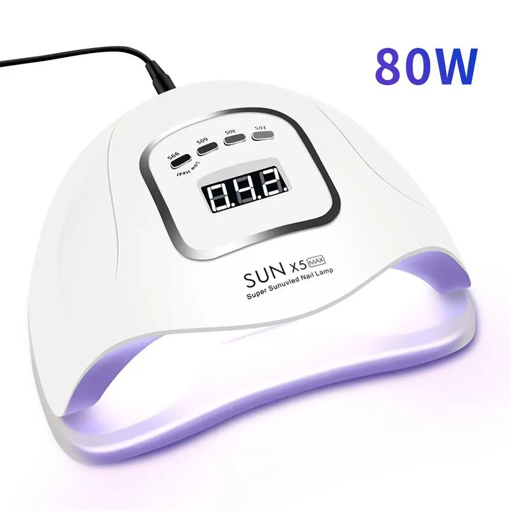 

LED UV Nail Lamp for Manicure Nail Dryer Machine UV Lamp 80W 45LED For Curing UV Gel Nail Polish With Motion Sensing LCD Display