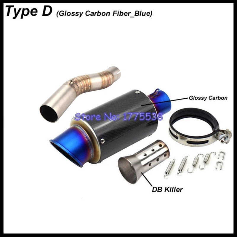 Motorcycle Exhaust Middle Link Pipe for Suzuki GSXR1000 GSX-R1000 2005 2006 with Carbon Fiber Exhaust Silencer Muffler Escape - Image 5