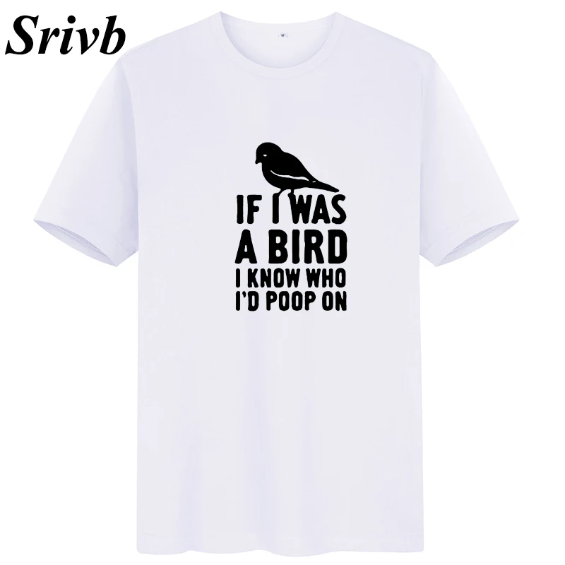 Srivb If I Was A Bird милые футболки Топы женские летние новые с графическим принтом