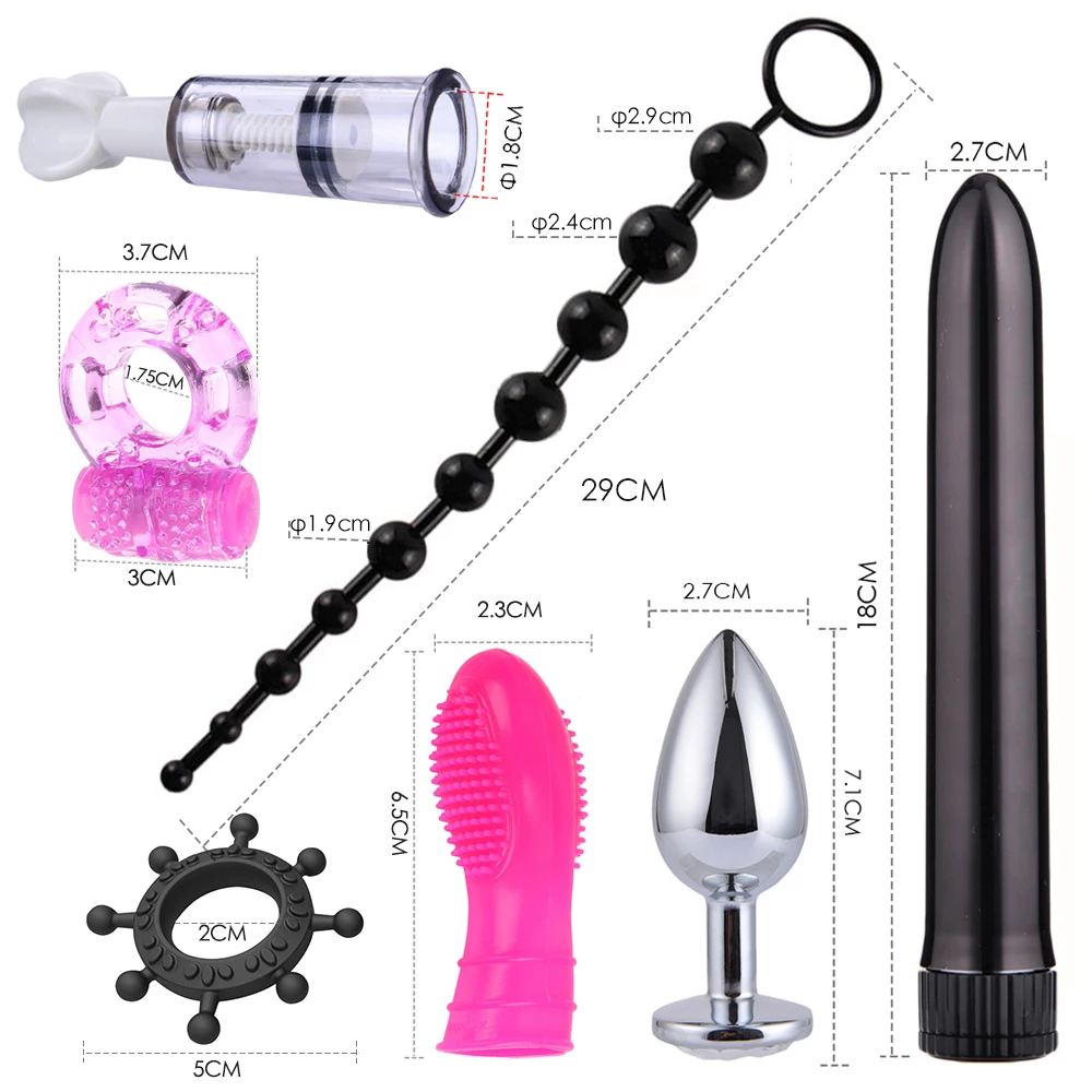 13 15 17 26pcs BDSM Bondage Restraint Kit Bullet Vibrator Handcuff Whip Mouth Gag Anal Bead
