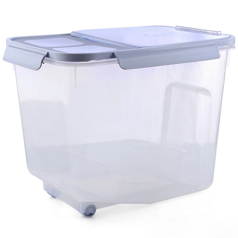 Hot New Rice Container Food Storage Box Kitchen Organization with Measuring Cup + Suspended Hold 10 Kilograms of | Дом и сад