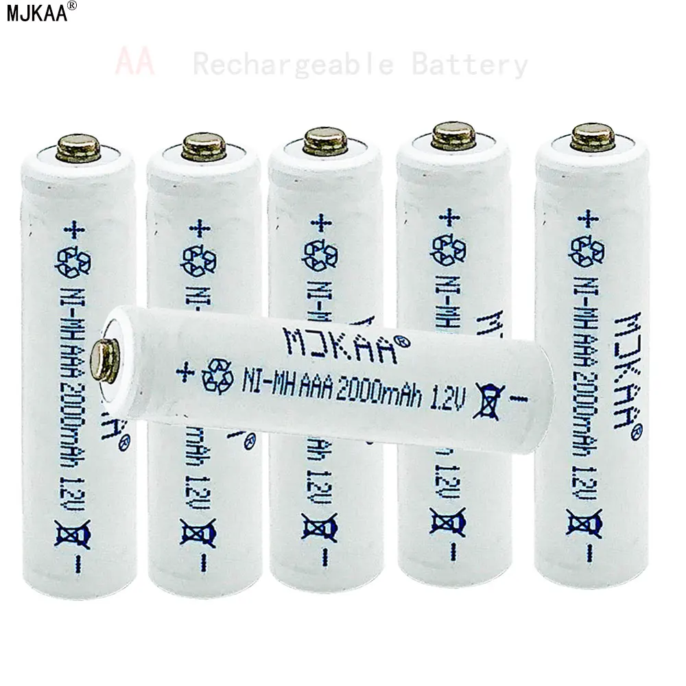 4 шт. AA 3000mAh 1 2 V Ni MH перезаряжаемые батареи + AAA 2000mAh батареи|Перезаряжаемые батареи|