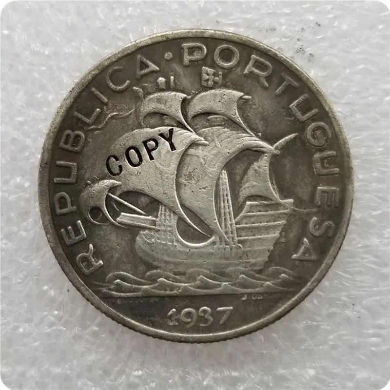 1933.1937.1942.1948 Португалия 10$10 эскудо копия монет памятные монеты-копии монет медаль коллекционные монеты - Цвет: 1937