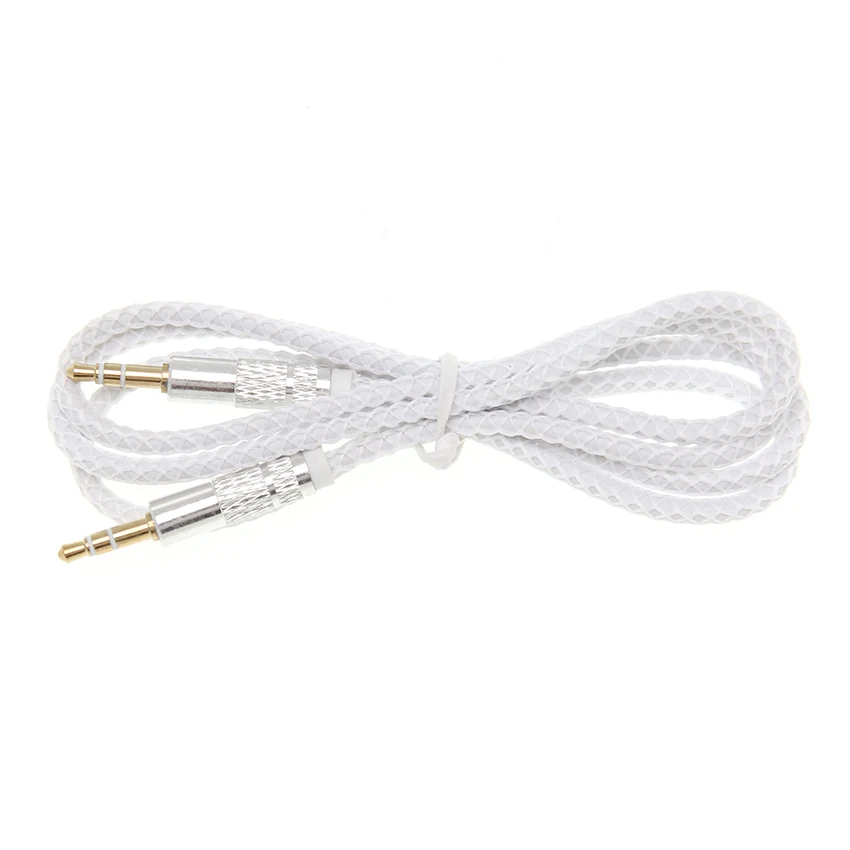 3 5mm Durable Audio Cable Nylon Braid Candy Car AUX Cable Headphone Extension Code for Phone MP3 Car Headset Speaker 50pcs lot