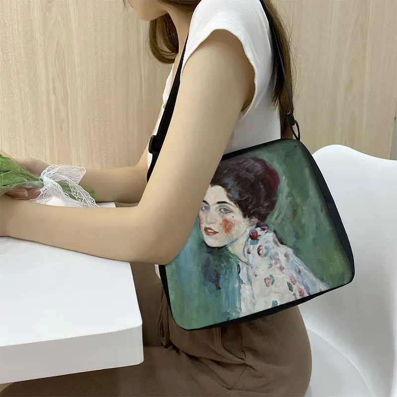 Van Gogh Art Famous Paintings Handbag Women Shoulder Bags Oil Painting Starr Night / Mona Lisa Shopping Bag Canvas Tote Bags