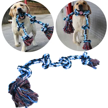 

Double Knot Biting Rope Molar Tooth Cleaning Resistance To Bite Pet Toys Training Game And Cotton Rope Dog Toy dog toothbrush