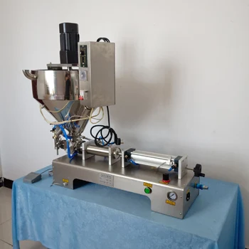

110V 220V Pneumatic stainless steel paste filling machine heating stir single head filling machine